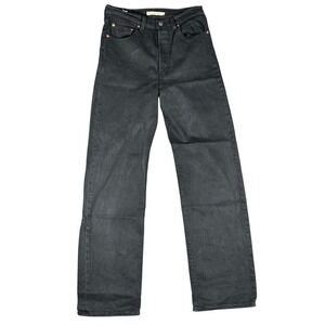 Levis Premium Ribcage Straight Ankle Jeans Womens 27x31 Black High Rise Big E